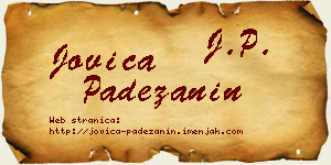 Jovica Padežanin vizit kartica
